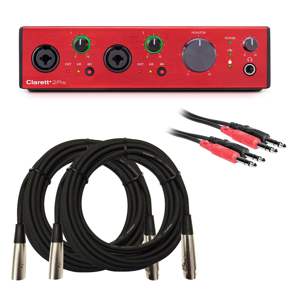 Focusrite Clarett+ 2Pre USB Audio Interface CABLE KIT – Kraft Music