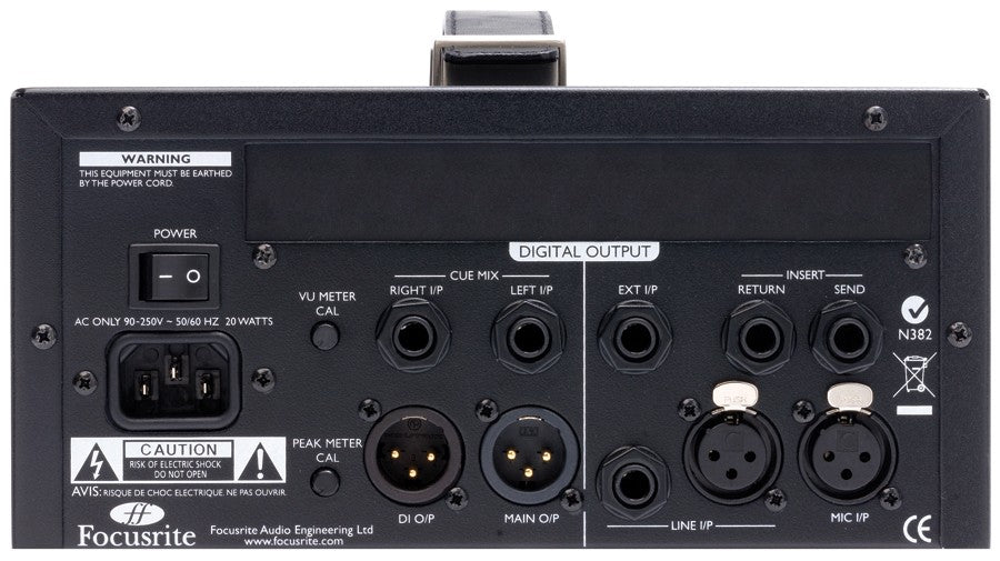 focusrite isa one single channel mic pre amp rear zoom