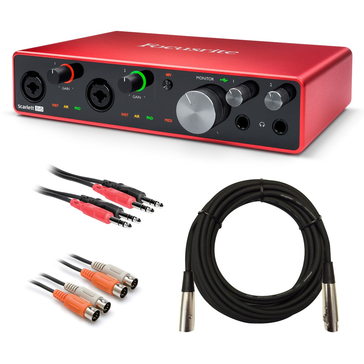 Focusrite Scarlett 18i8 3rd Gen 18-In 8-Out USB Audio Interface w/ XLR Cable