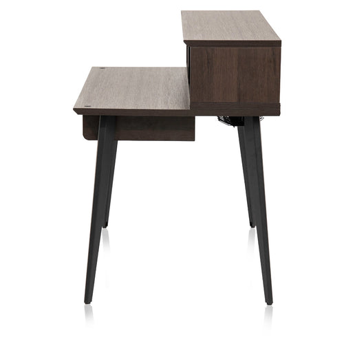 Right side profile of the Gator Frameworks Elite Series Furniture Desk - Brown