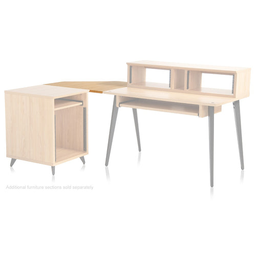 Gator Frameworks Elite Series Furniture Desk Corner Section - Maple shown with the complete set