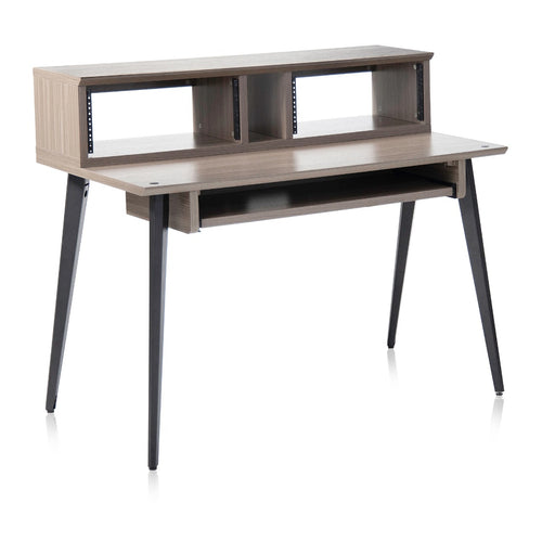 Right angled image of the Gator Frameworks Elite Series Furniture Desk - Grey