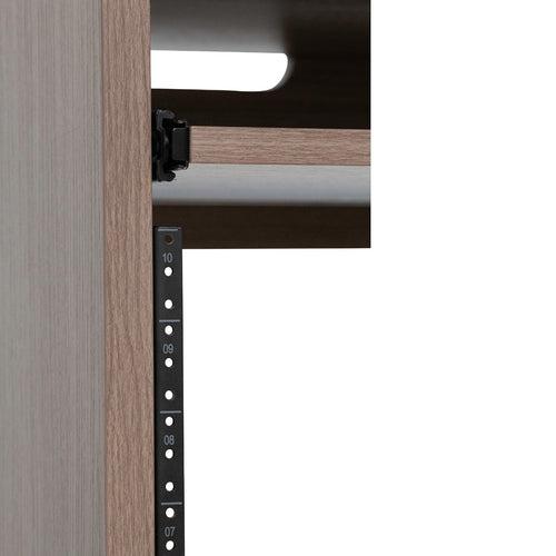 Closeup of the left side of the 10U rack