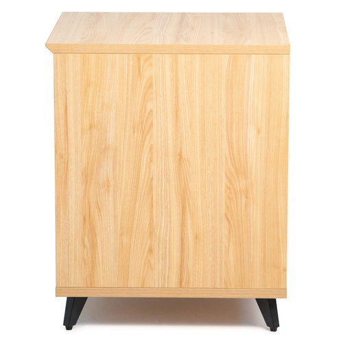 Right side profile of the Gator Frameworks Elite Series Furniture Desk 10U Rack - Maple