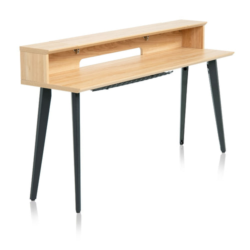 Right angled image of the Gator Frameworks Elite Series Keyboard Furniture 88 Note - Maple