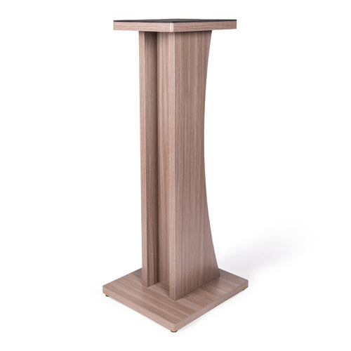 Angled perspective of the Gator Frameworks Elite Series Studio Monitor Stand - Grey