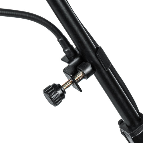 Closeup of the gooseneck clamp