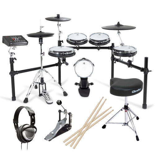 Collage image of the Gewa G3 Studio Electronic Drum Kit DRUM ESSENTIALS BUNDLE