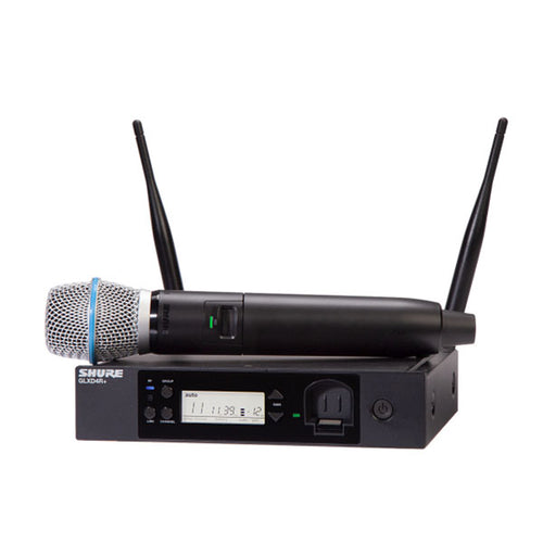 Shure GLXD24R+B87A Vocal rack system with BETA87A microphone, View 1