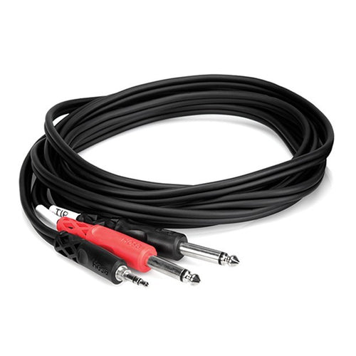 Hosa CMP-153 Stereo Breakout 3.5mm TRS to Dual 1/4" TS - 3'