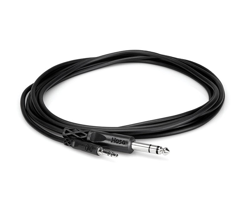 Hosa CMS-110 Stereo Interconnect 3.5mm TRS to 1/4" TRS - 10'