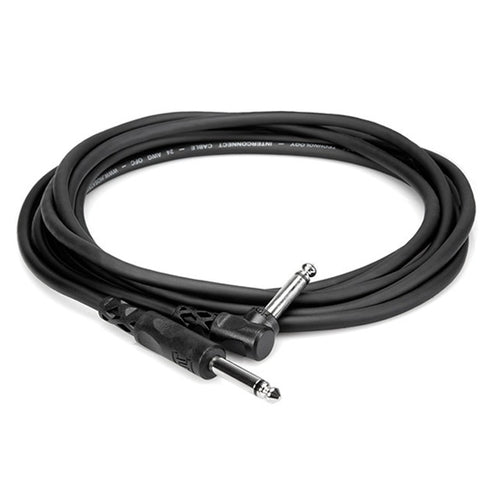 Hosa CPP-105R Unbalanced Interconnect 1/4" TS to Right-Angle 1/4" TS - 5'