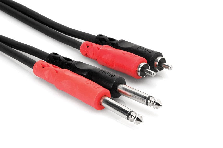 Hosa CPR-201 Stereo Interconnect Dual 1/4" TS to Dual RCA - 3'