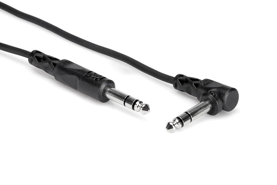 Hosa CSS-110R Balanced Interconnect 1/4" TRS to Right-Angle 1/4" TRS - 10'