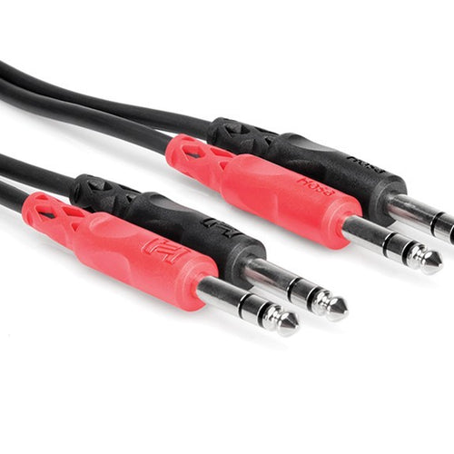 Hosa CSS-202 Stereo Interconnect Dual 1/4" TRS to Dual 1/4" TRS - 6'