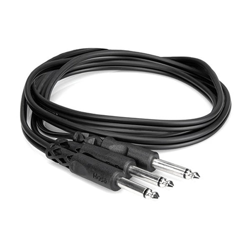 Hosa CYP-105 1/4" TS to Dual 1/4" TS - Y Cable - 5'