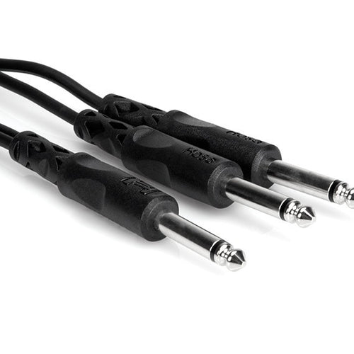 Hosa CYP-105 1/4" TS to Dual 1/4" TS - Y Cable - 5'