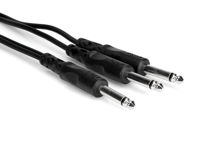 Hosa CYP-105 1/4" TS to Dual 1/4" TS - Y Cable - 5'