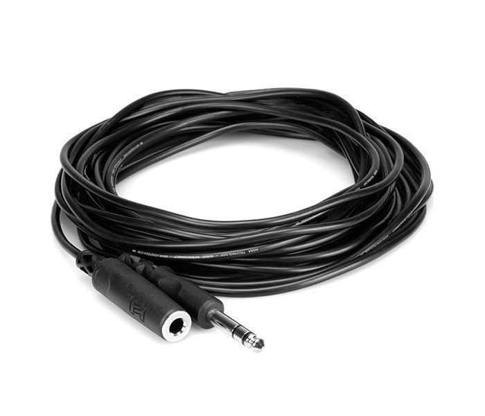 Hosa HPE-325 Headphone Extension Cable 1/4" TRS to 1/4" TRS – Kraft Music