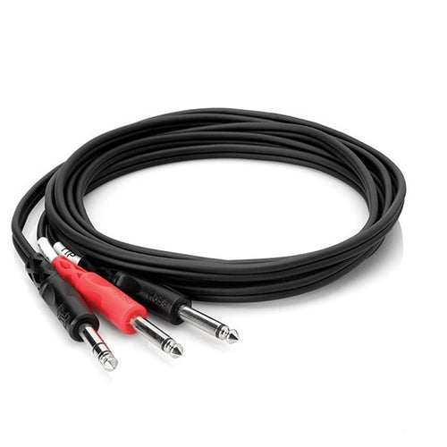 Hosa STP-202 Insert Cable 1/4" TRS to Dual 1/4" TS