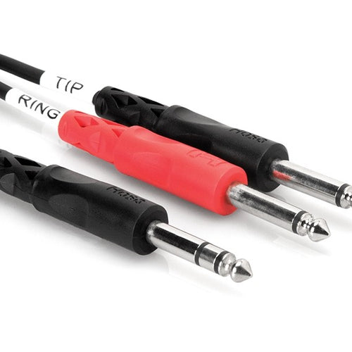 Hosa STP-202 Insert Cable 1/4" TRS to Dual 1/4" TS