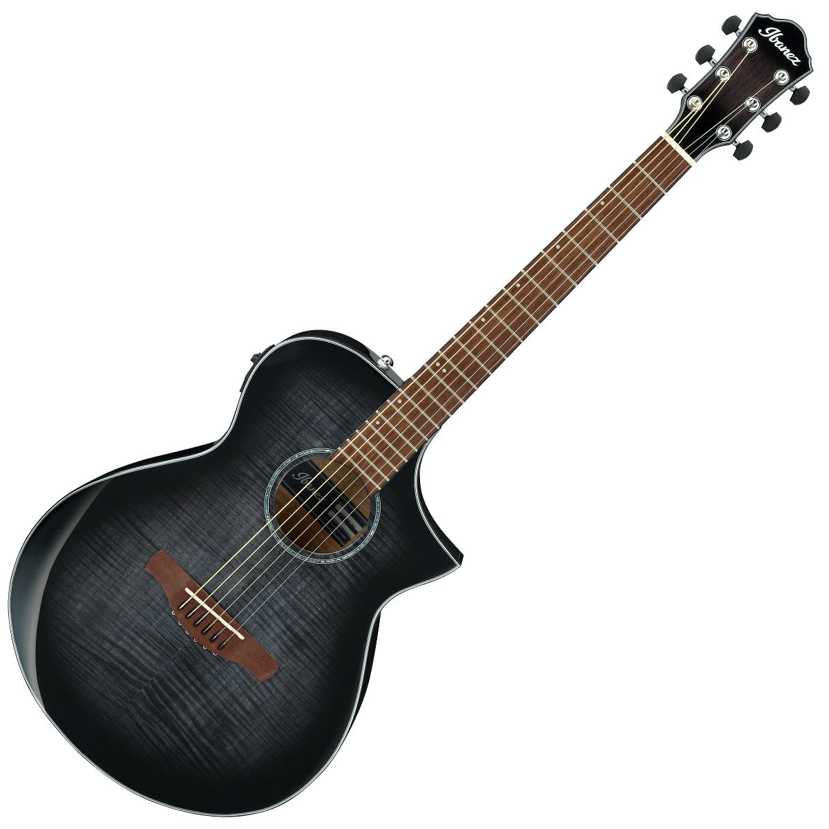 Ibanez AEWC400 AC/EL Guitar - Trans Black Burst