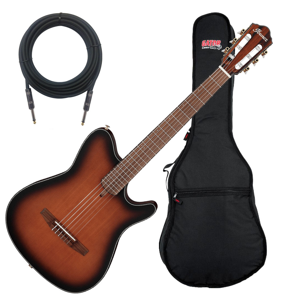 Ibanez FRH10N Nylon-String Acoustic-Electric Guitar - Brown