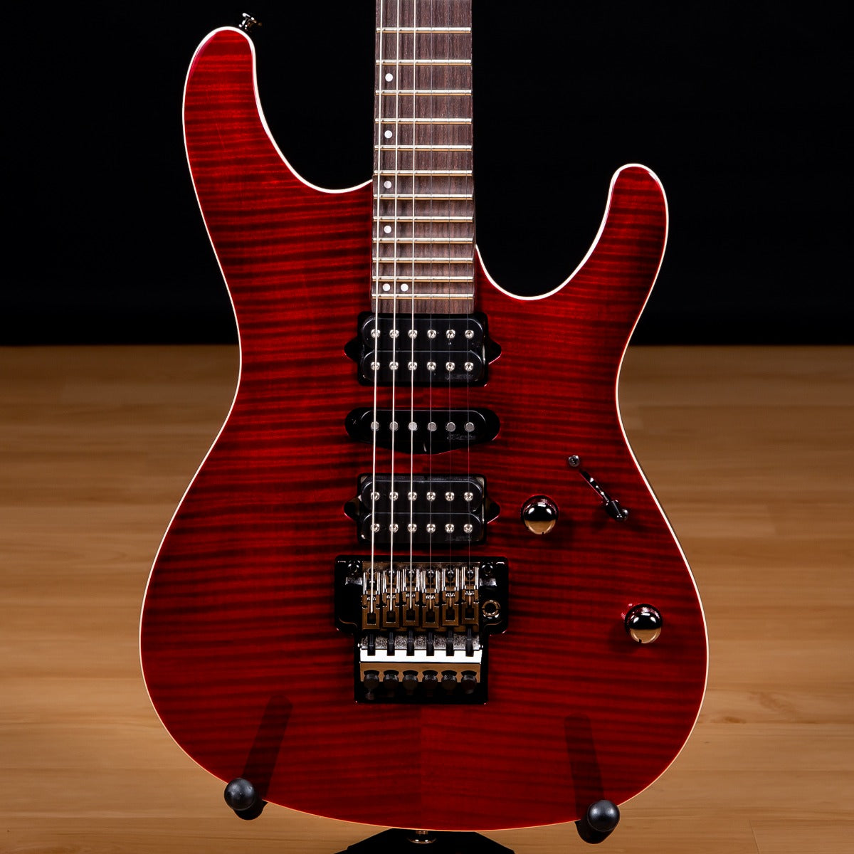 IBANEZ KIKO100 Kiko Loureiro Signature Electric Guitar - Transparent Ruby Red view 1