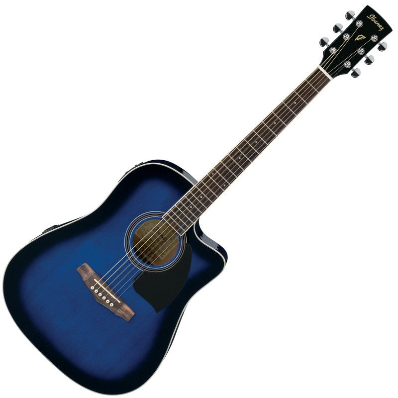 Ibanez PF15ECE Acoustic-Electric Guitar - Transparent Blue Sunburst
