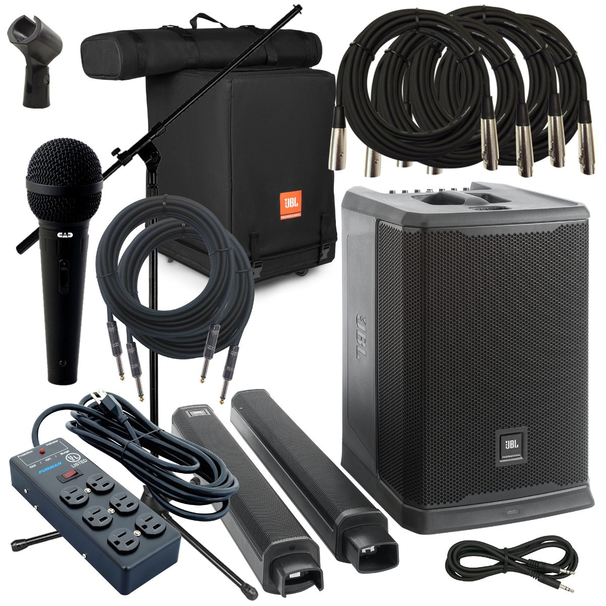 JBL PRX One All-In-One Column PA System COMPLETE AUDIO BUNDLE – Kraft Music