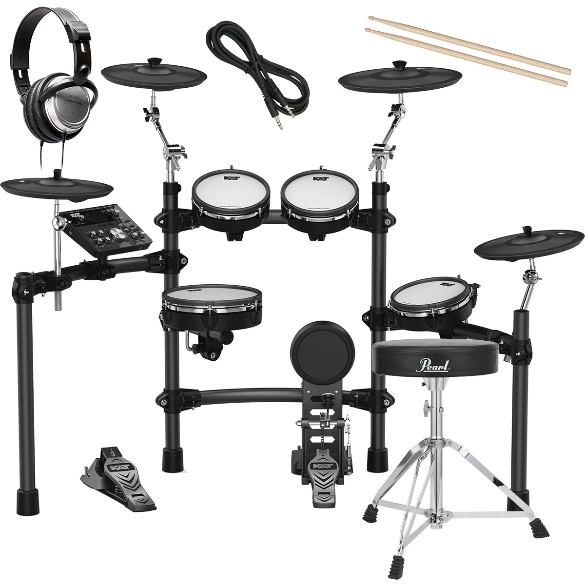Kat Percussion KT-300 Electronic Drum Set w/Remo Mesh Heads DRUM ESSEN –  Kraft Music