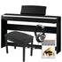 Kawai ES120 Portable Digital Piano - Black and included bundle accessories