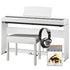 Kawai ES120 Portable Digital Piano - White, with included bundle accessories