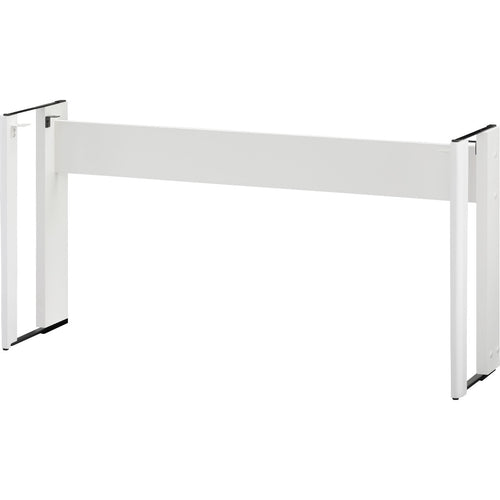 3/4 view of Kawai HM-5 Designer Stand - White showing front, top and right side