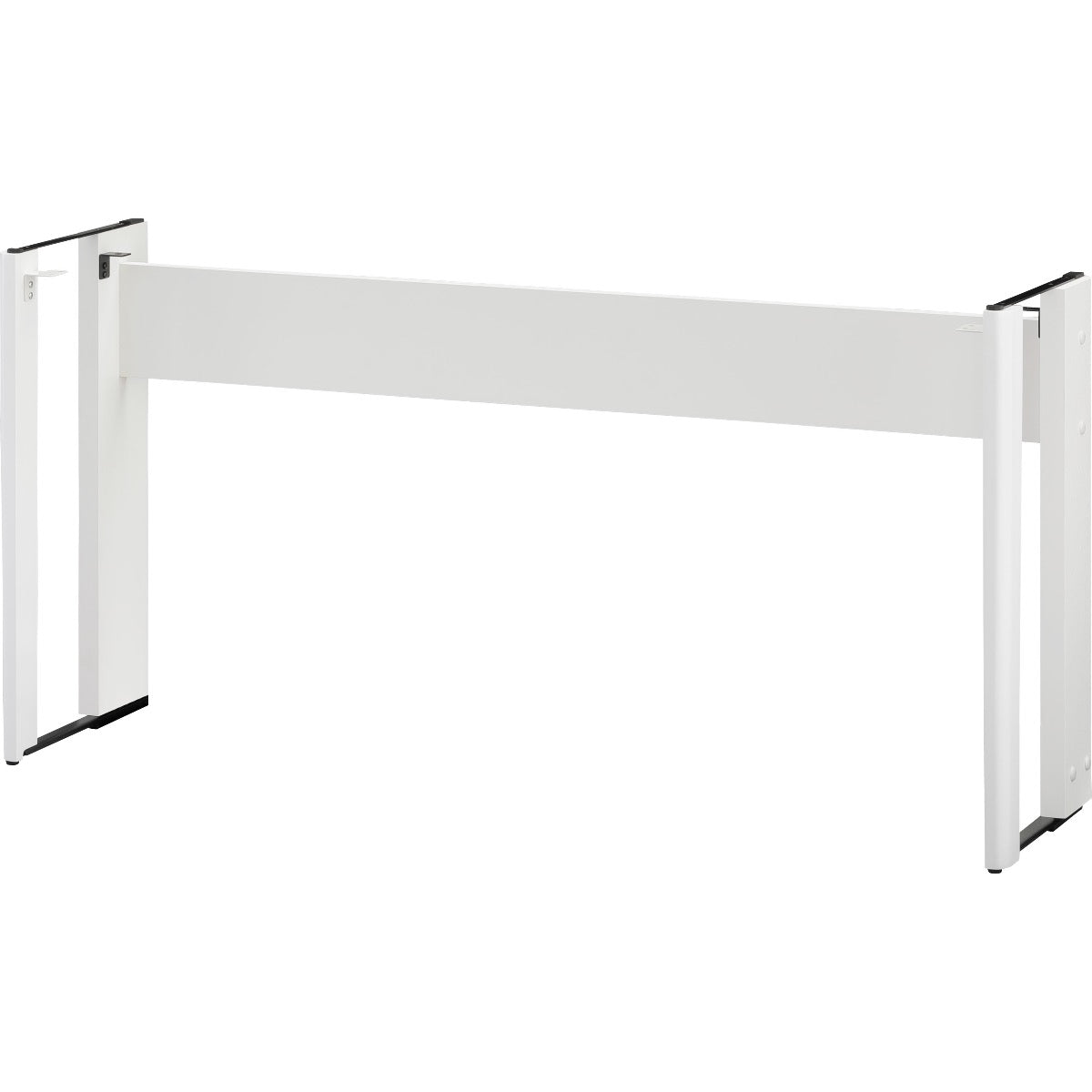3/4 view of Kawai HM-5 Designer Stand - White showing front, top and right side