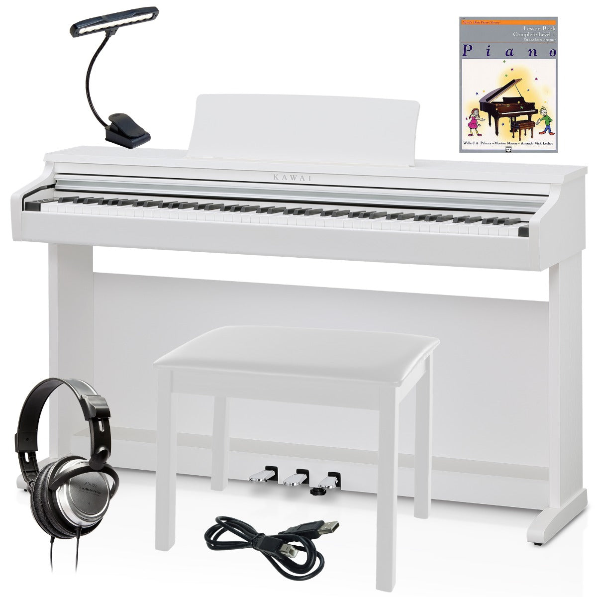Kawai KDP120 Digital Piano - White COMPLETE HOME BUNDLE – Kraft Music
