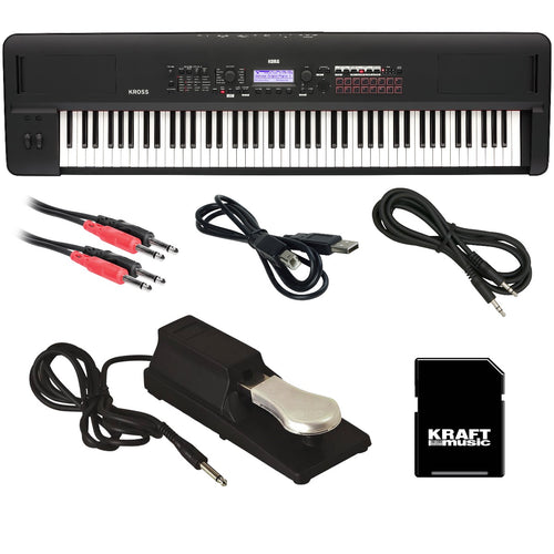 Korg Kross 2 88 Music Workstation - Matte Black CABLE KIT