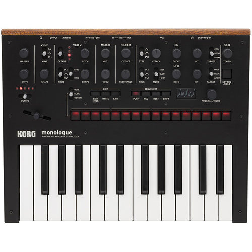Korg Monologue Monophonic Analog Synthesizer - Black