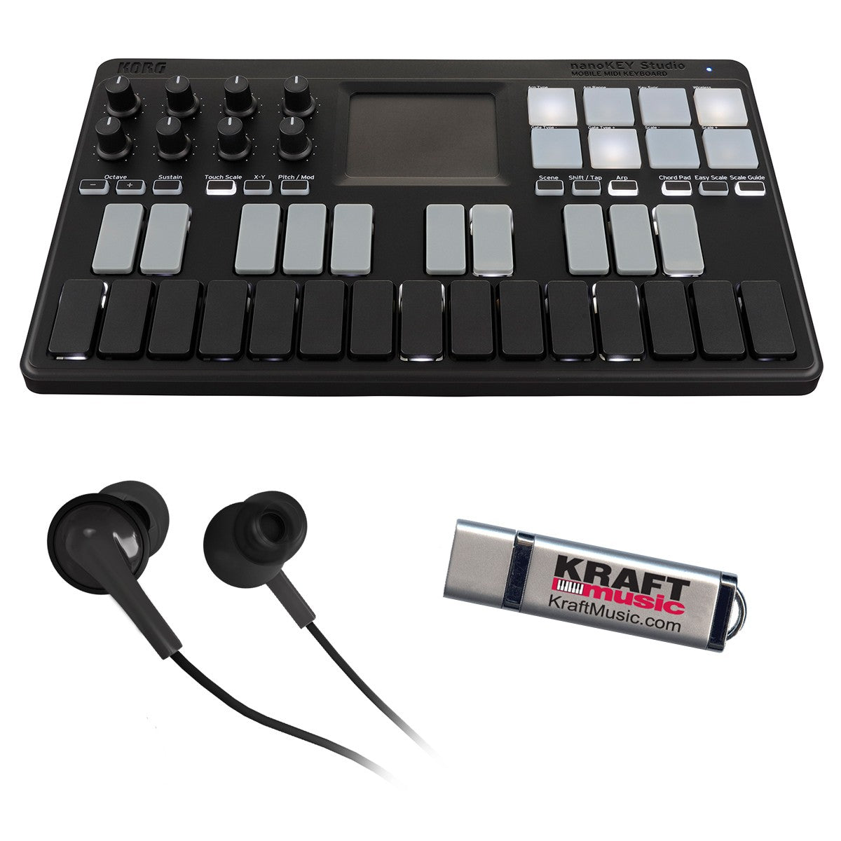 Korg nanoKEY Studio Wireless MIDI Controller BONUS PAK – Kraft Music