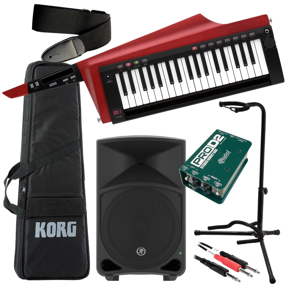 Korg RK-100S 2 Keytar - Translucent Red STAGE RIG