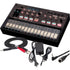 Collage showing components in Korg Volca FM 2 Digital FM Synthesizer POWER & CABLE RIG