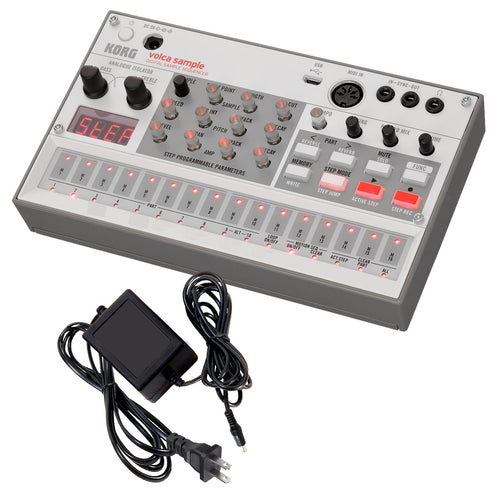 Bundle collage image of Korg Volca Sample 2 Digital Sample Sequencer POWER KIT bundle