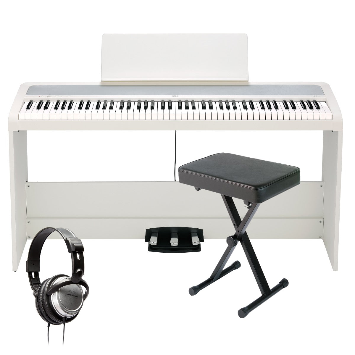 Korg B2SP Digital Piano with Stand - White HOME ESSENTIALS BUNDLE – Kraft  Music