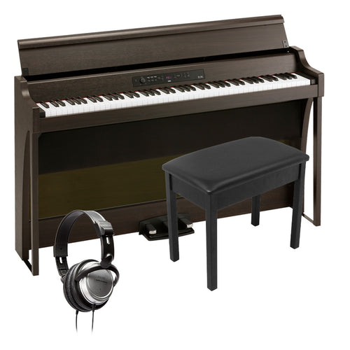 Korg G1B Air Digital Piano - Brown COMPLETE HOME BUNDLE