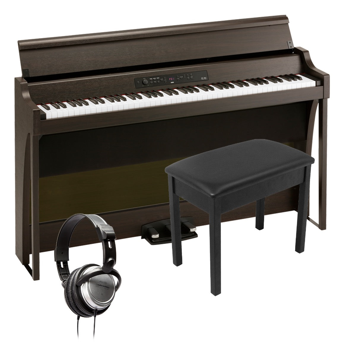 Korg G1B Air Digital Piano - Brown COMPLETE HOME BUNDLE