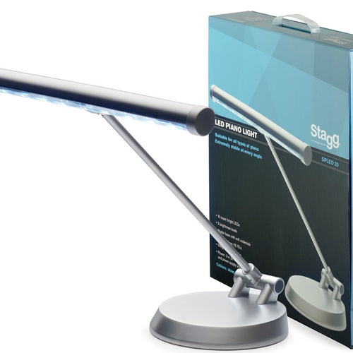 Stagg LED Piano Light - Silver Matte