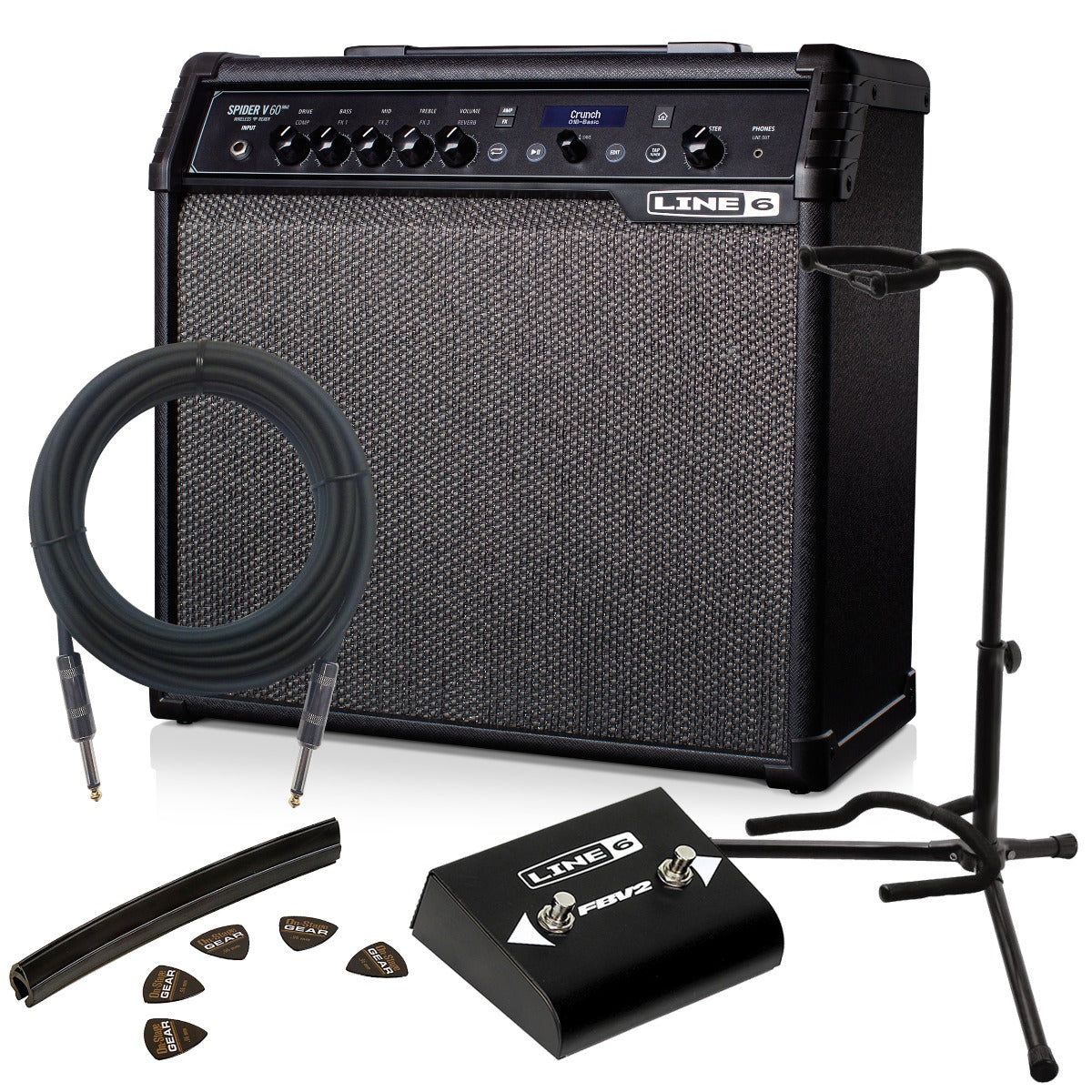 Line 6 Spider V 60 MkII Guitar Amplifier STAGE ESSENTIALS BUNDLE – Kraft  Music