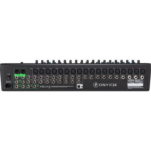 Rear view of Mackie Onyx24 24-Channel Analog Mixer w/Multitrack USB