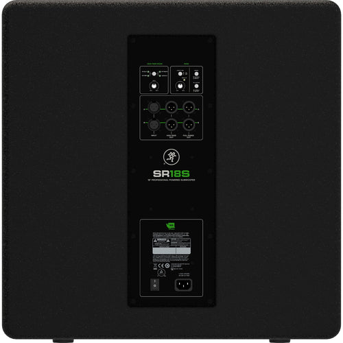 Rear view of Mackie SR18S 18" 1600W Powered Subwoofer