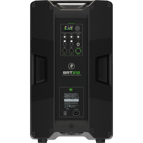 Rear view of Mackie SRT212 12" 1600W Powered Loudspeaker